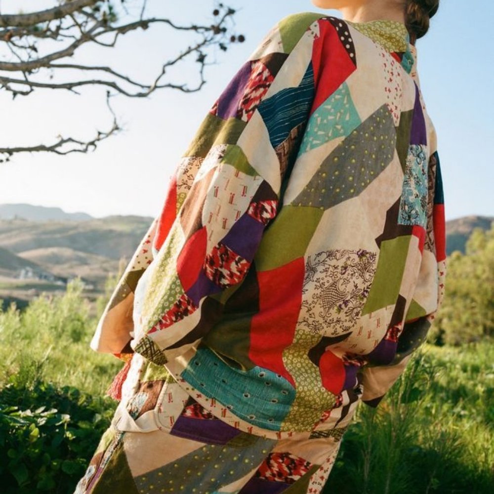 Uo Kimchi Blue Oversized Patchwork Jacket Tunic M… - image 5